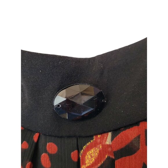 Le Bos Blouse 16W Red Layered Embellished Glitter Sparkle Slimming - Picture 7 of 11